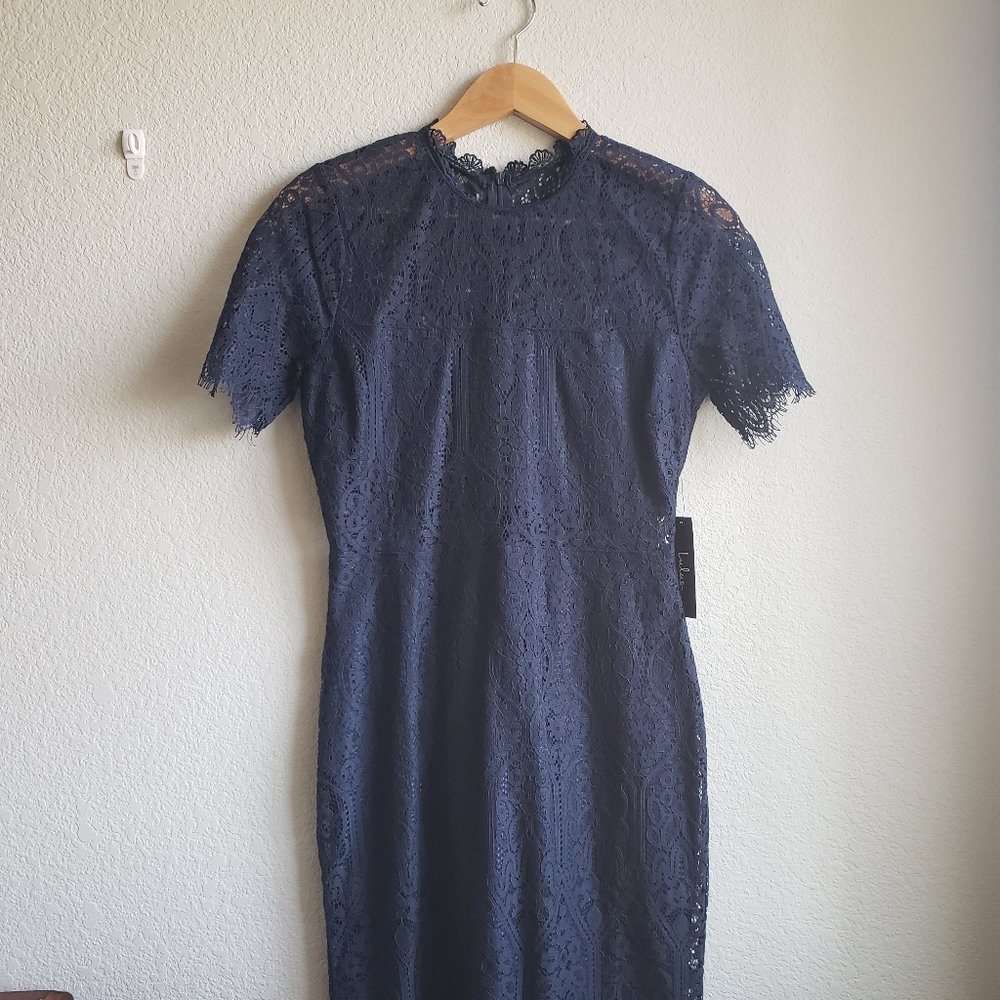 Lulus Navy Lace Dress